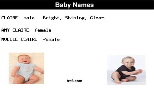 claire baby names